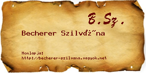Becherer Szilvána névjegykártya